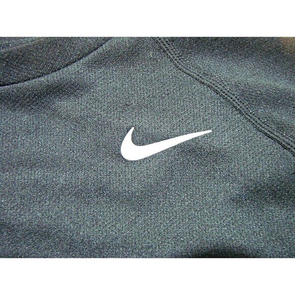 Mens Nike Running Dri FIT Shirt Black with Neon Yellow Reflectors Poly Mesh Sz M - Picture 11 of 11